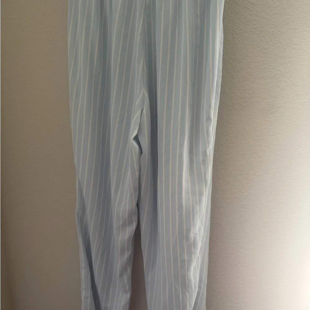 Rachel Parcell Light Blue Striped Joggers‎